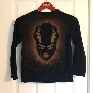 Bride of Frankenstein Bleach Splatter Tee, Youth L